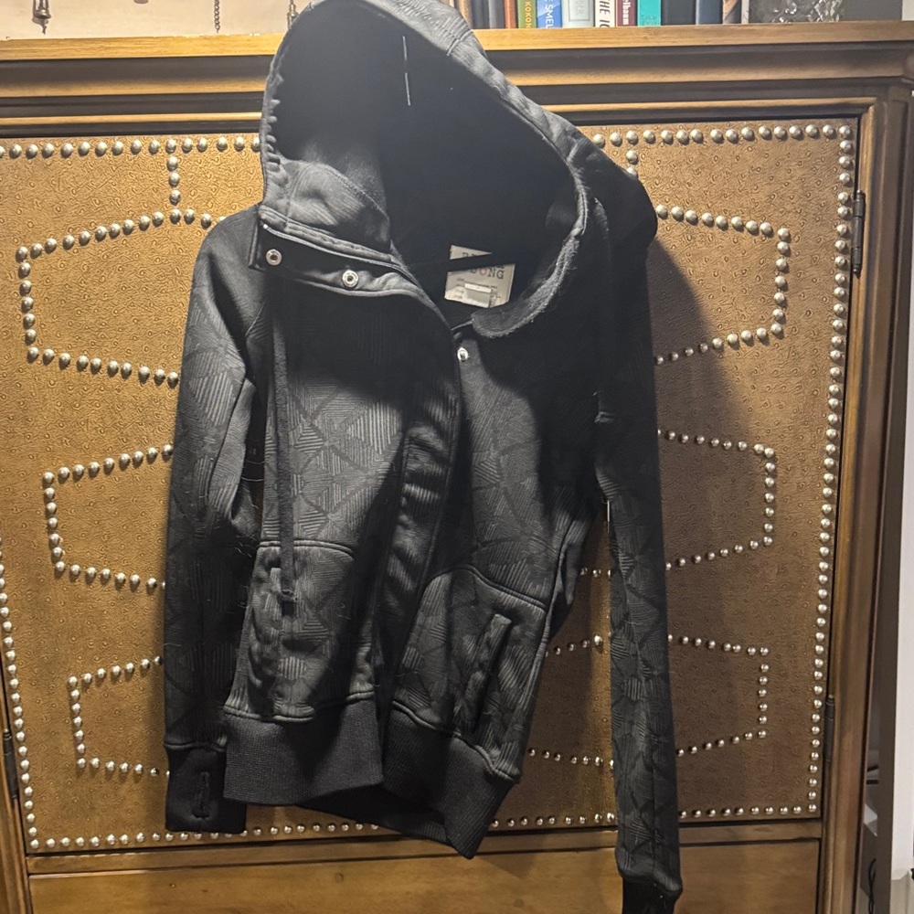 Billabong Black Quilted Bomber Jacket